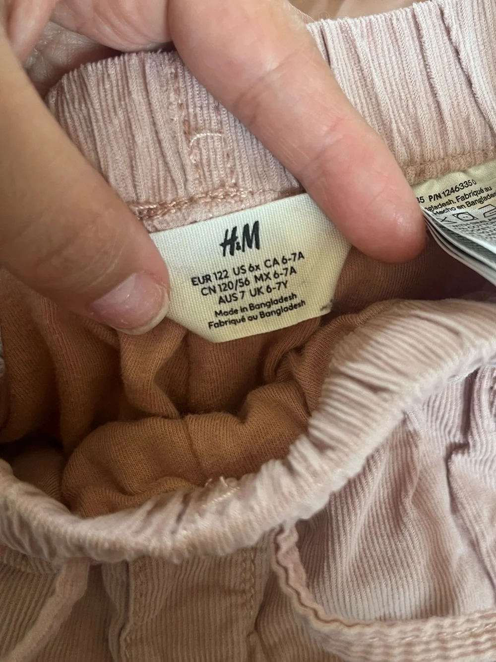 H&M Dusty Pink Elastic Waist Jogger Pants